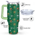 thumbnail image 3 of Green with Colorful Bows 40 Oz Tumbler with Handle Lid and Straw Stainless Steel Double Walled Vacuum Insulated Cup Merry Christmas Gifts Tumbler for Women Men Friends Outdoor Indoor, 3 of 6