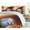 thumbnail image 5 of Ambesonne Space Duvet Cover Sets, Nebula Stars in Solar, 2-Queen, Orange Blue, 5 of 7