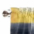 thumbnail image 5 of Abstract Yellow Kitchen Curtains and Valances Set, Black Plaid Mottled Geometric Art Modern Rod Pocket Window Valance Window Curtain Panels for Living Room Bedroom Laundry, 27.5x24in, 3 Pieces, 5 of 7