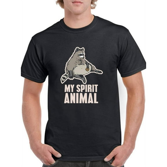 My Spirit Animal Raccoon T-Shirt Men -Smartprints Designs, Male x-Large