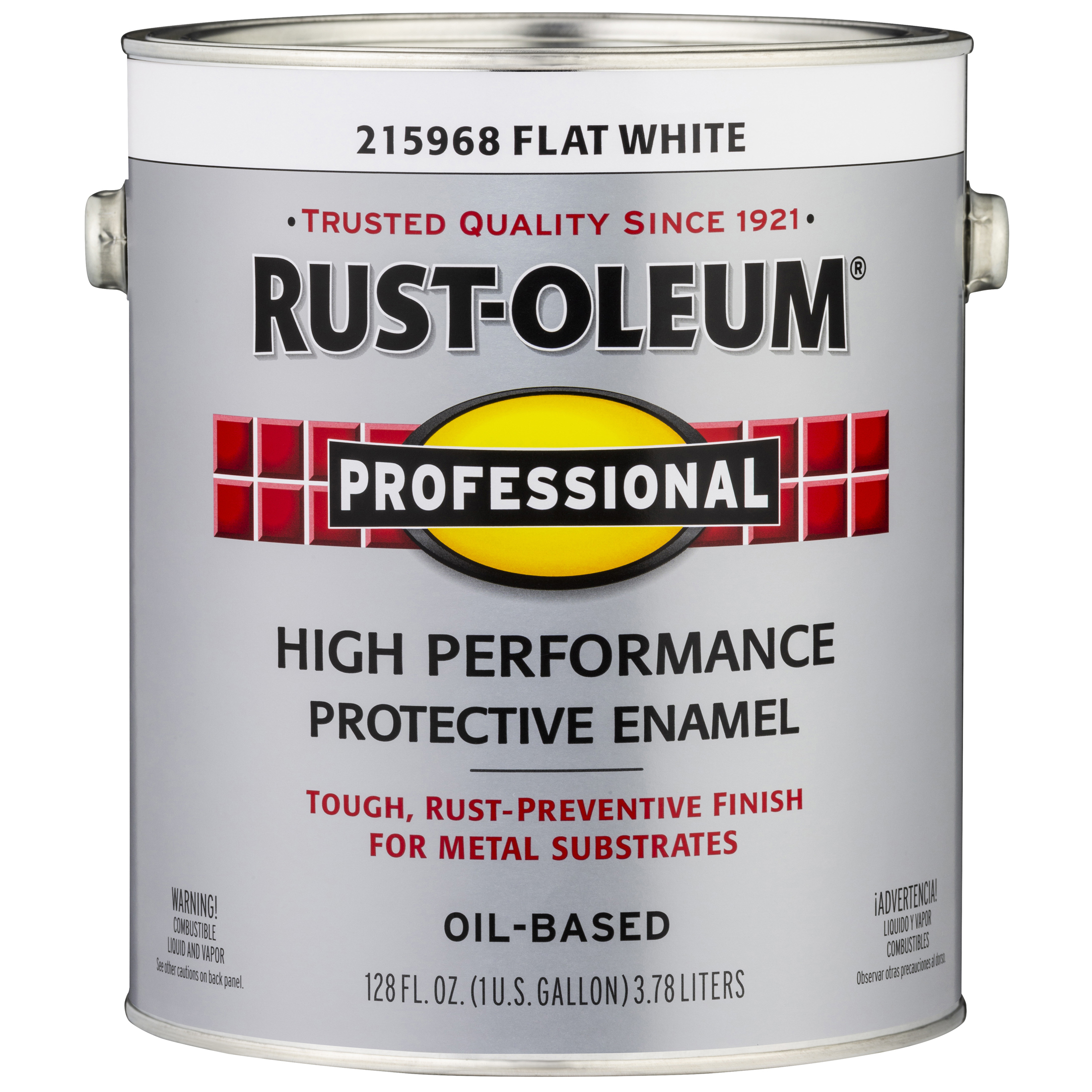 2 Pack, White (400 Voc), Rust-Oleum Professional High Performance Flat Protective Enamel Paint- Gallon
