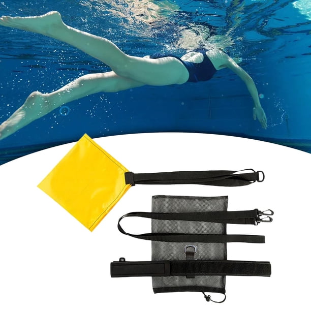 Paracaídas de natación Cinturón de resistencia para natación Herramienta de entrenamiento de velocidad y agilidad Entrenador de natación 33 centímetros