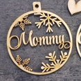 thumbnail image 5 of Copos de nieve de madera personalizados, decoración navideña, colgante, nombre cortado con láser, bola de Navidad, regalo, 5 of 5