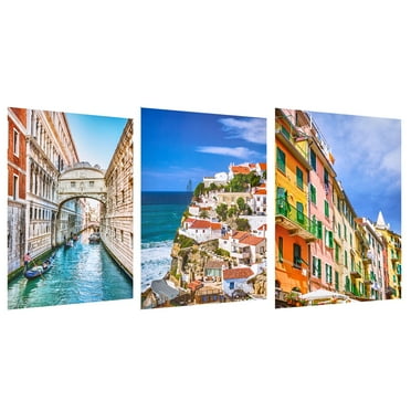 American Art Decor Europe 11" x 14" 3-Piece Print Set