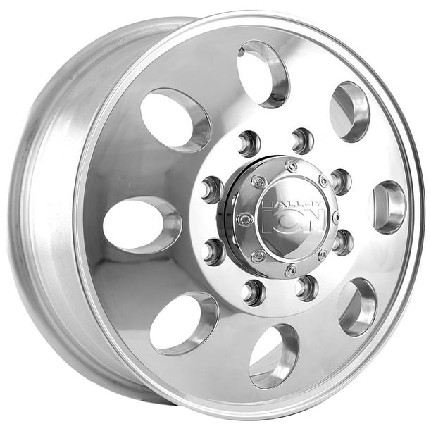 Ion 167 Dually Front 17x6.5 8x6.5" +125.3mm Polished Wheel Rim 17" Inch