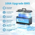 thumbnail image 4 of Batería KEPWORTH 12,8 V 100 Ah LiFePO4 recargable con BMS de 100 A, 4 of 7