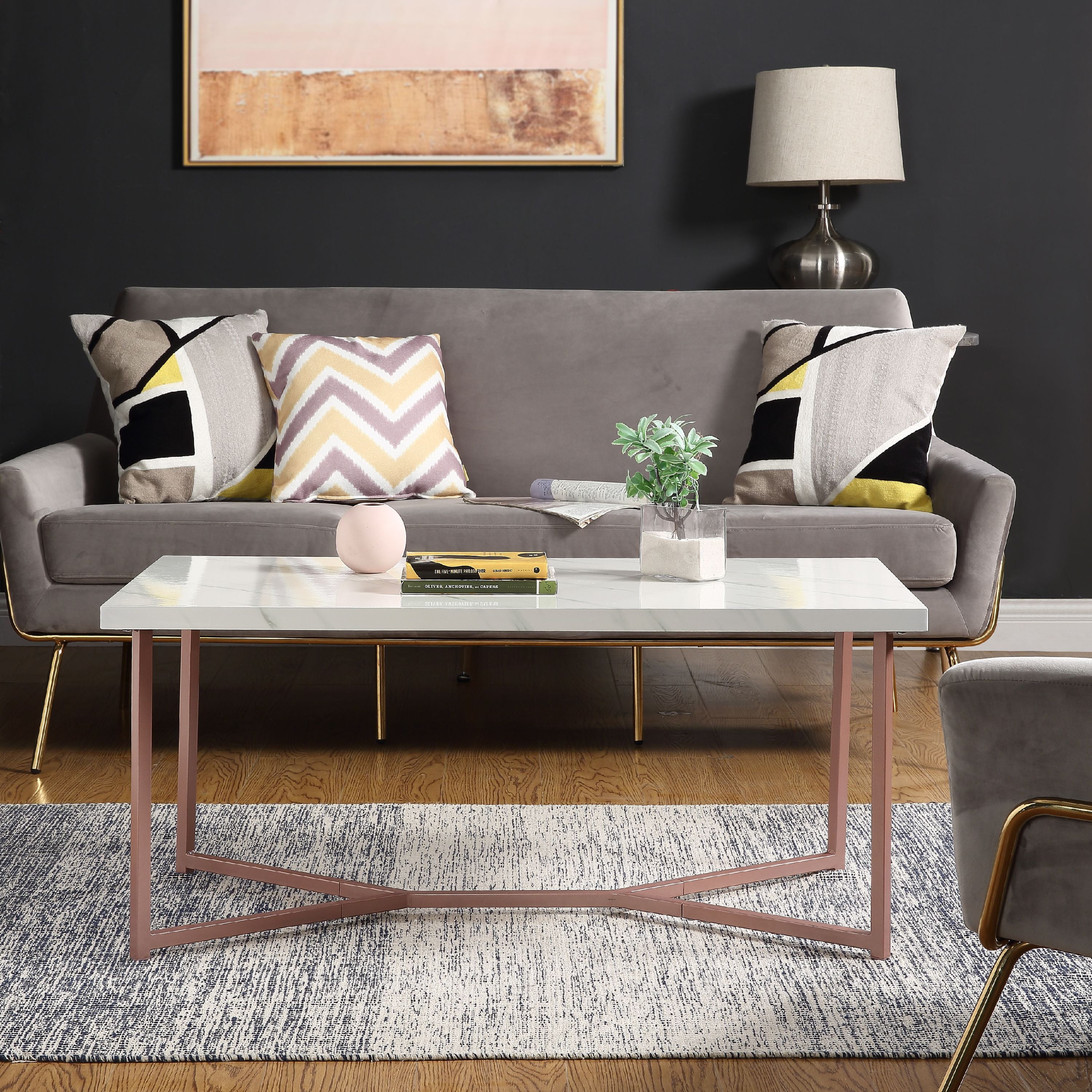 Harper&Bright Designs Living Room Mid Century Modern Rectangle Wooden