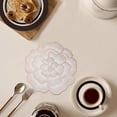 thumbnail image 2 of THHEIC Round Floral Placemats Set, Gold Rose Shaped Metallic Place Mats 15 Inch, Waterproof Non Slip Kitchen Table Mats, for Home Dining Wedding Party, Table Mats, 2 of 7