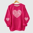 thumbnail image 2 of Fesfesfes Childrens Fleece Lined Long Sleeve Casual Loose Fit Warm Kids Pullover Round Neck Printed Sweatshirt Boys Girls Valentine Day Holiday Comfortable Soft Cozy(Hot Pink,3-4 Years), 2 of 5