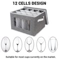 thumbnail image 3 of Homyfort Wine Glass Storage Box,Stemware Storage Cases with Dividers for 12 Crystal Glassware,Goblets,Wine Glasses,Drinkware, Packing & Moving, 3 of 9
