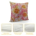 thumbnail image 4 of COMIO  Throw Pillow Case Peach Peony Square Cushion Cover Standard Pillowcase for Men Women Home Decorative Sofa Armchair Bedroom Livingroom, 4 of 5