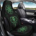thumbnail image 7 of POLERO Polyester Front Car Seat Covers for Auto, Washable Stretchy Driver Seats Protector Cushion, Green Elephant Mandala, 7 of 7
