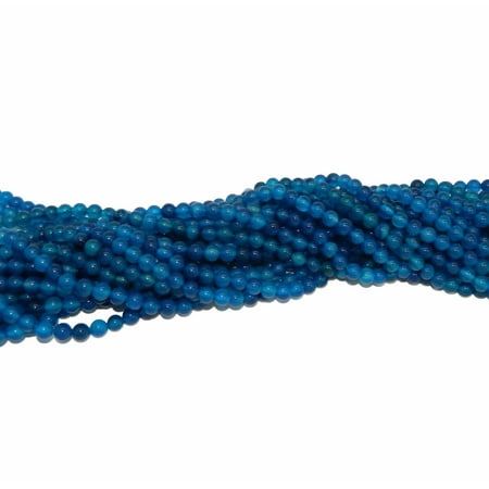 Onyx Loose Gemstone Beads Strand - 6mm Blue Agate Gemstone, Loose Beads, Round, Loose Beads, 15 inch Loose Strand