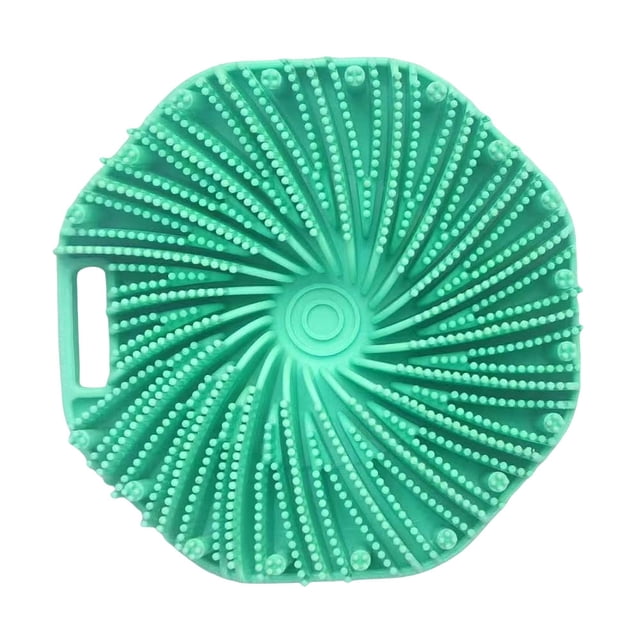 Silicona ducha depilador de ducha cepillo para el cuerpo para exfoliación masaje suave verde