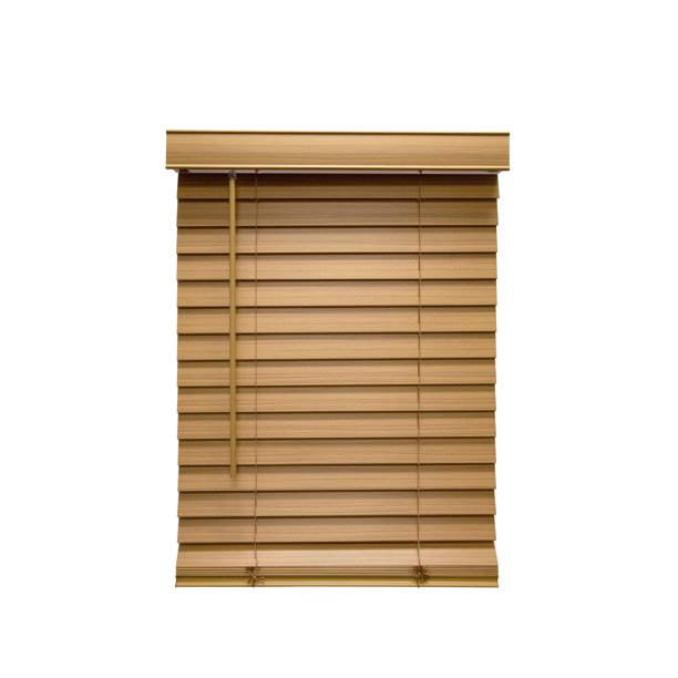 Better Homes Garden 2 Faux Wood Cordless Blind Oak Walmart Com