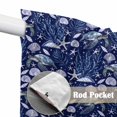 thumbnail image 4 of Swag Valance Curtains for Windows, Coastal Turtle Light Filtering Kitchen Curtains with Rod Pocket, Blue Ocean Starfish Retro Coral Shell Window Treatment Valances for Living Room, 28x36 - 2 PCS, 4 of 9