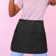 thumbnail image 4 of Miangastore Server Apron With 3 Pockets Waterdrop Resistant Waitress Waiter Waist Apron For Waitresses Durable And Easy To Clean Black, 4 of 8