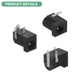 thumbnail image 2 of Uxcell 5-Pack 3 Pin DC-005 Conector de Alimentación 5.5 x 2.1mm Montaje PCB Hembra Proceso de Niquelado, 2 of 5