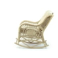 thumbnail image 4 of Malibu Rocking Chair ECO Natural Rattan Wicker Handmade Design with Cream Cushion, Natural color, 4 of 5