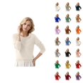 thumbnail image 1 of Pulls pour Femmes 2026 Mode Automne Hiver Manches Longues Col Rond Doux Tricoté Uni, 1 of 4