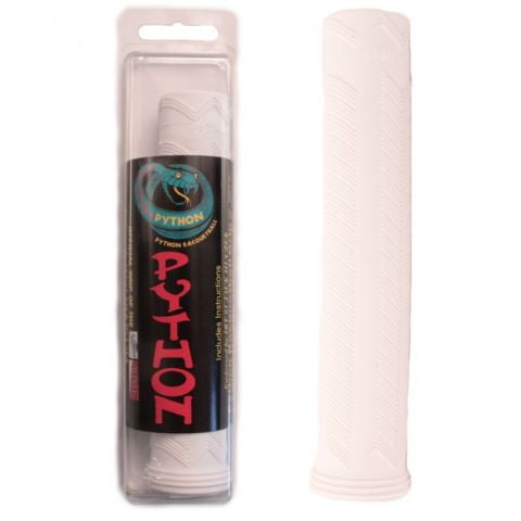Python Replacement Rubber Racquetball Grip (Slip On, Resists Slipping from Sweat, Durable) - (WHITE)