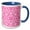 Blue/White, variant on 3drose, Hot Pink and White Damask - Girly Fancy French Floral Swirls - Stylish Classic Elegant Sophisticated, 11oz Magic Transforming Mug