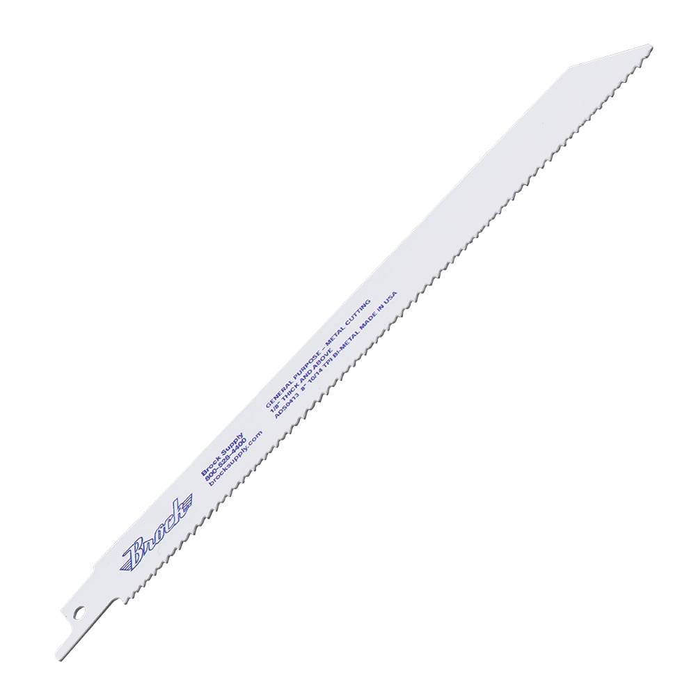 50 Pc Set Pack Premium Bi Metal 10/14 TPI 8" x 3/4" x .035 Reciprocating Saw Blades Plastic Wood Non-Ferrous for Industrial Shop DIY Hobby