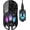 Galaxy Black, variant on GravaStar Mercury X Pro 8KHz Wireless Gaming Mouse - PAW3950 Sensor, 32,000 DPI, 49g Lightweight Magnesium Alloy Hollow Design, Tri-Mode, 110Hr Battery, RGB Lighting-Galaxy Black