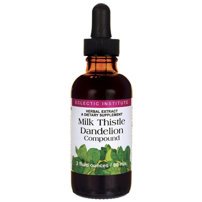 Eclectic Institute Milk Thistle Dandelion Compound Herbal Extract 2 fl