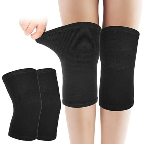 YJJSKEJI Bamboo Knee Sleeve, Elastic Compression Knee Brace Breathable Knee Pads Leg Sleeves Thicken Thermal Knee Braces Relieve Knee Pain Knee Sleeves for Men Women Ski Cycling Dance Running