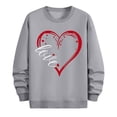 thumbnail image 4 of WREESH Valentine's Sweatshirts for Men Oversized Crewneck Sweatshirts Loose Casual Heart Love Graphic Pullover Tops Spring Shirt Gray, 4 of 6