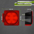 thumbnail image 2 of Leisure LED 12V Submersible LED Trailer Tail Light with Red White LED Stop Turn Tail License Brake Running Light Lamp for Under 80 Inch Trailer Boat Truck RV Waterproof Utility Trailer Light Kit, 2 of 9