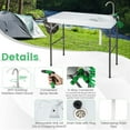 thumbnail image 4 of Topbuy Folding Fish Cleaning Table Fish Fillet Station w/ 360° Rotatable Faucet & Sink & Spray Nozzle & Drain Pipe Outdoor Camping Table, 4 of 8