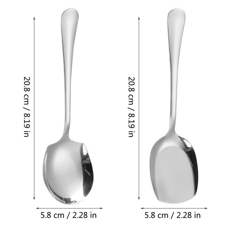 Heavy Duty Kitchen Utensils 2-Piece Stainless Steel S - 14 Inch Long Handle Serving Spoons For Kitchen & Buffet Soup Ladle
