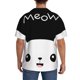 thumbnail image 3 of Balery Cat Meow Camisa Casual de Manga Corta con Botones para Hombre, Texturizada, Estilo Cubano, para Playa, Verano-Small, 3 of 5