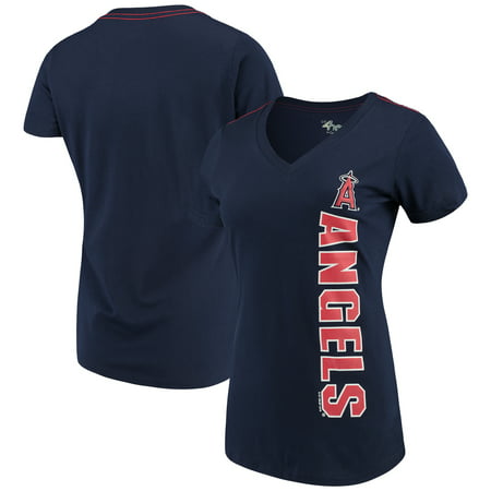 Los Angeles Angels G-III 4Her by Carl Banks Women's Asterisk V-Neck T-Shirt -