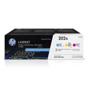 HP 202A Toner Cartridge Set, Cyan/Magenta/Yellow 3-Pack - Sold Without Manufacturer Warranty