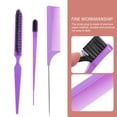 thumbnail image 2 of Estbridge 1 Set Pin Tail Comb Reusable Comb Hair Styling Tool Hair Detangling Tool Hair Brush for Barber, 2 of 6