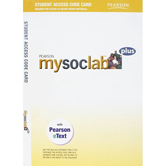 Pre-Owned Pearson Mysoclab Plus Student Access Code Card Paperback