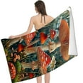 thumbnail image 2 of PHYHOO Daisy Oversized Quick Dry Microfiber Beach Towel Mushroom Lightweight Sand Free Towel Super Soft &amp; Absorbent for Travel Swimming Sports 30x60in, 2 of 8