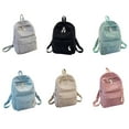 thumbnail image 2 of Becaristey Roomy And Sturdy Backpack For Women For School And Travel Spacious School Backpack Fashion Schoolbag LightGray 1Set, 2 of 6