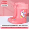 thumbnail image 1 of Botas de lluvia de goma impermeables para niños, zapatos de lluvia antideslizantes con bonito diseño de dibujos animados para niños y niñas, guardería, Rainboo para niños, 1 of 5