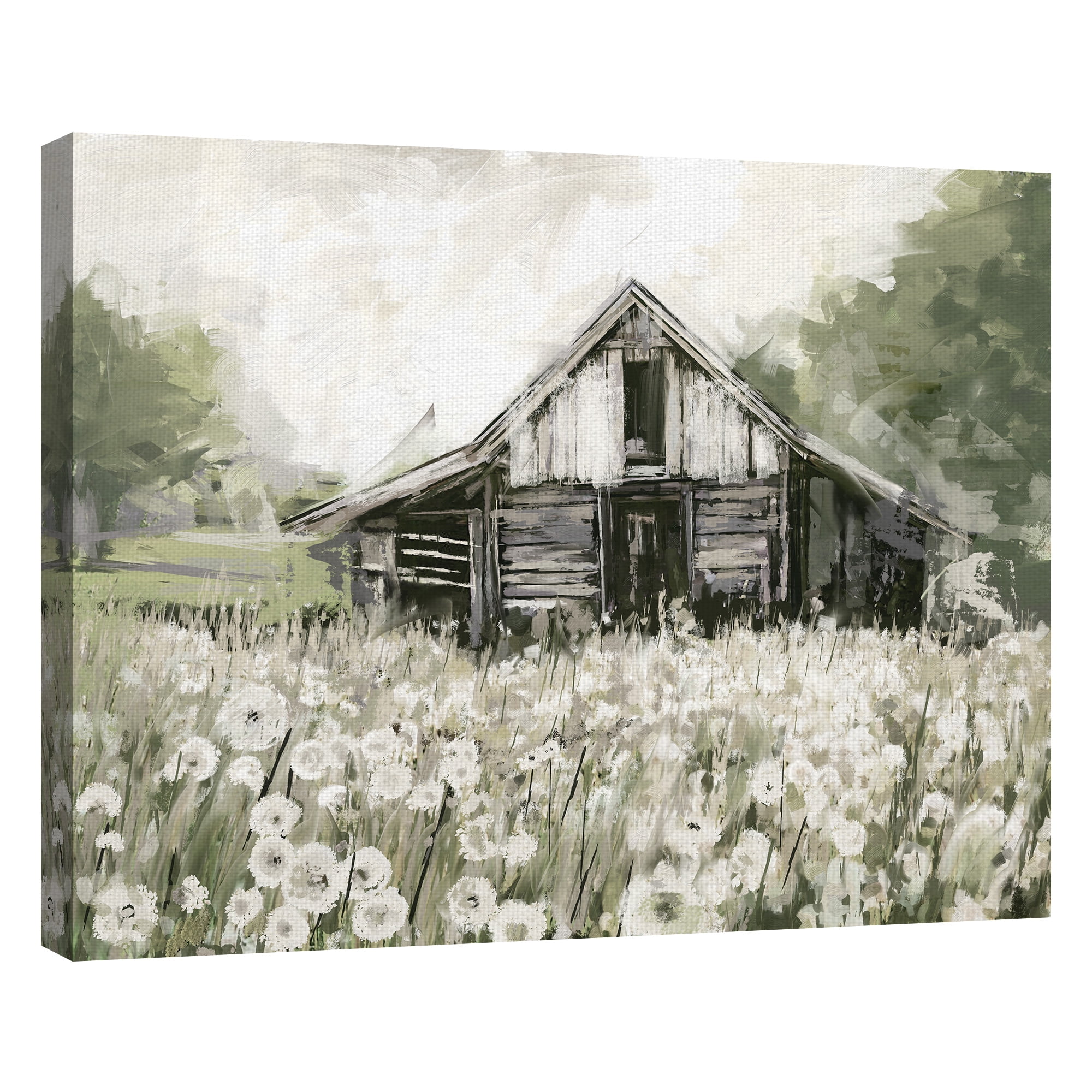 Masterpiece Art Gallery Dandelion Barn By Studio Arts Canvas Art Print 22" x 28"