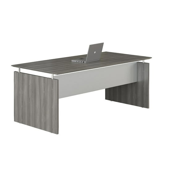 Mayline Medina Series 72" Computer Desk in Gray Steel