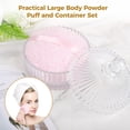 thumbnail image 3 of 2 PCS Glass Powder Puff Container Set, Decorative Jars with Lid, Large Powder Puffs, Ideal for Adult Body Powder Application, 3 of 6