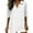 White, variant on HomeDM Womens 3/4 Sleeve Collared V-Neck T Shirts, Cotton Linen Summer Solid Color Loose Fit Curved Hem Tunic Tops - Red/L