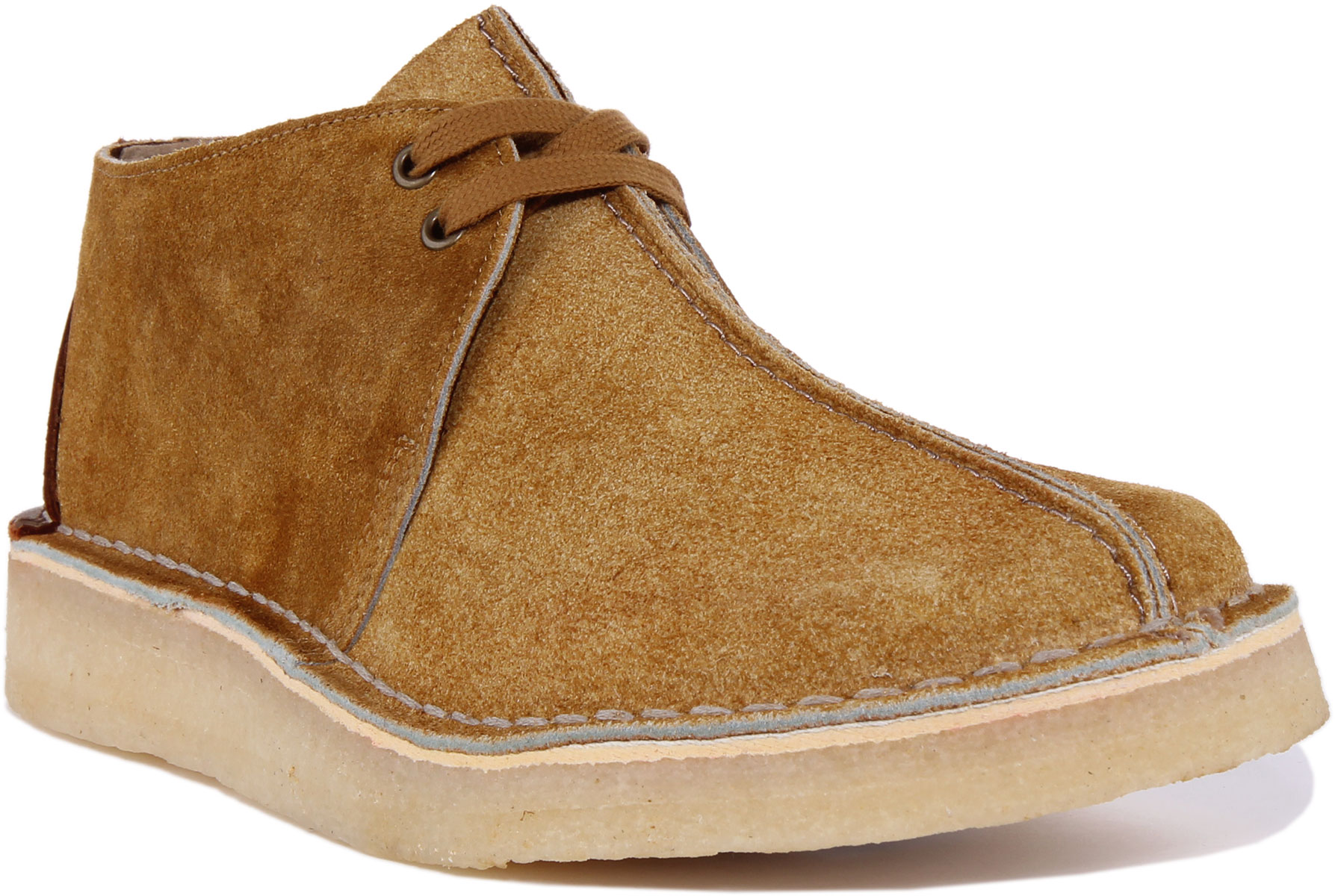 Clarks Originals Desert Trek Men s 2 Eyelet Lace Up Suede Chukka Shoes In Tan Size 10.5 Walmart