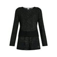 thumbnail image 5 of No Boundaries Crochet Coverup Top with Long Sleeves, Women's XXS-XXL, 5 of 5