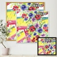 thumbnail image 4 of Designart 'Wildflowers and Vibrant Wild Spring Leaves V' Modern Framed Canvas Wall Art Print, 4 of 5