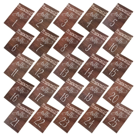 GETAJGHSD Rustic Wedding Table Number Signs re 25Pcs